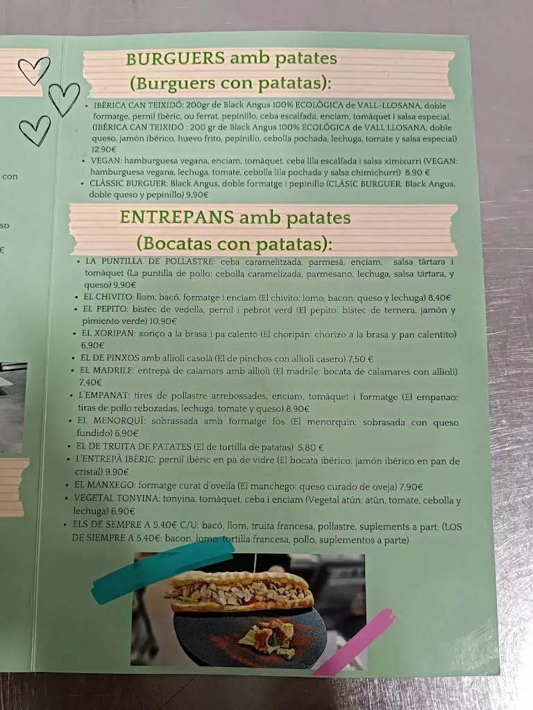 Menu_Bar Restaurant Pala-Dar de Can Teixidó_Alella_image_1