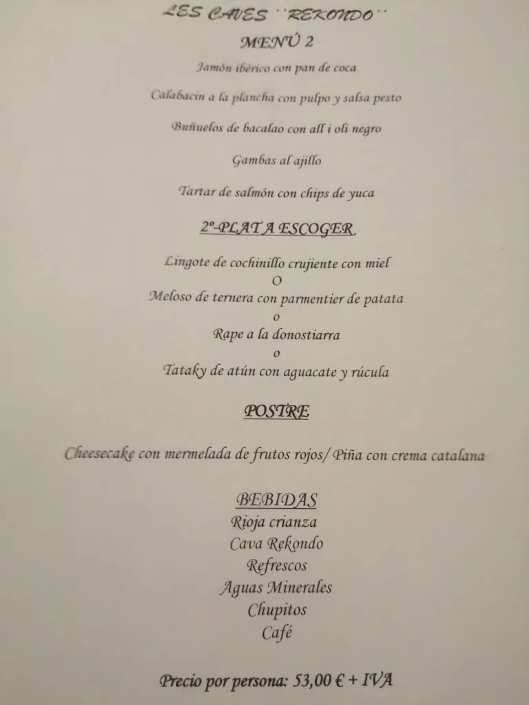 Menu_Les Caves Rekondo 