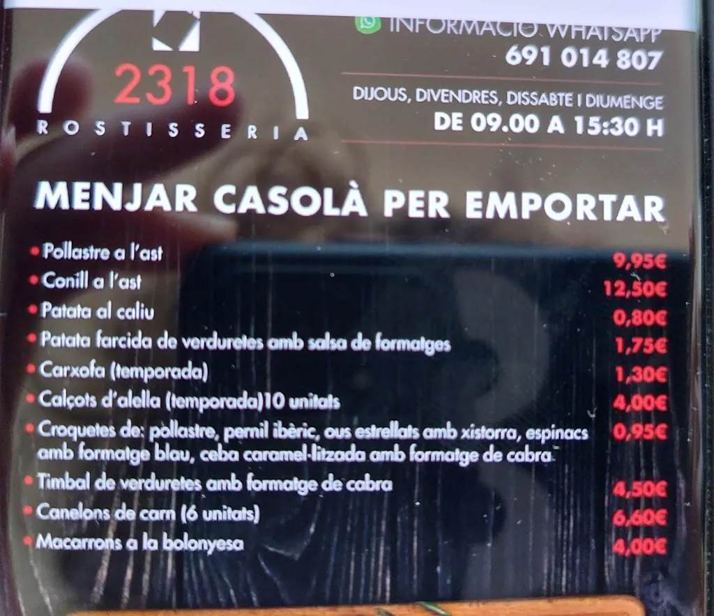 Menu_2318 Rostisseria_Alella_image_1