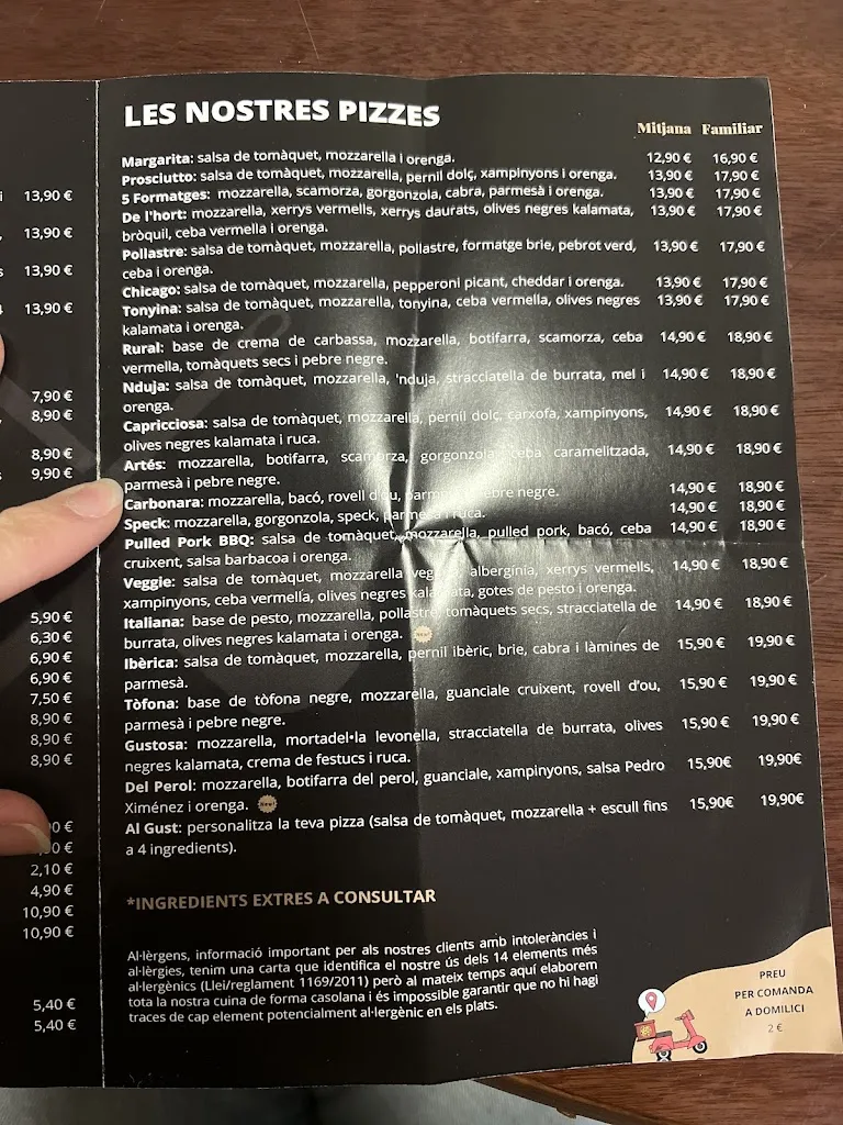 Menu_Artés Pizza_Alella_immagine_3