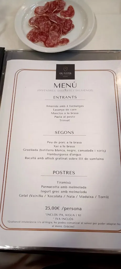 Menu_Cal Fuster_Bagà_image_1