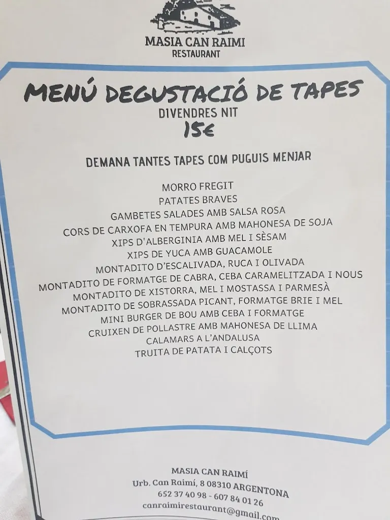 Menu_Nova Masia Can Raimí Yaya Mari_Argentona_immagine_4