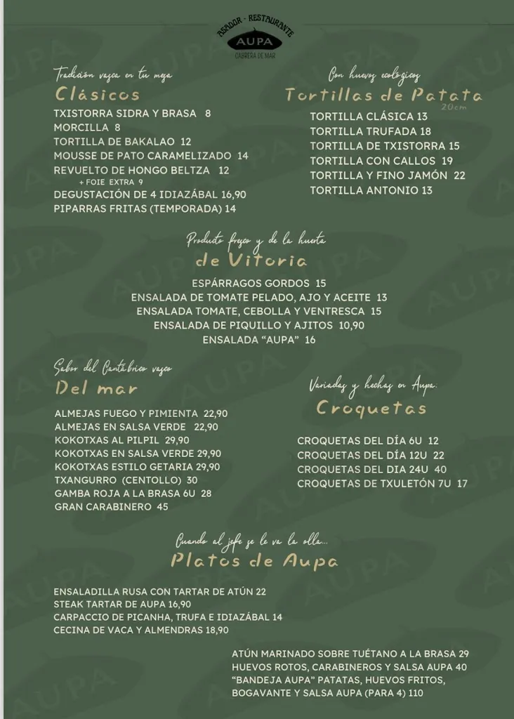 Menu_AUPA Restaurant Rostidoria_Argentona_image_3
