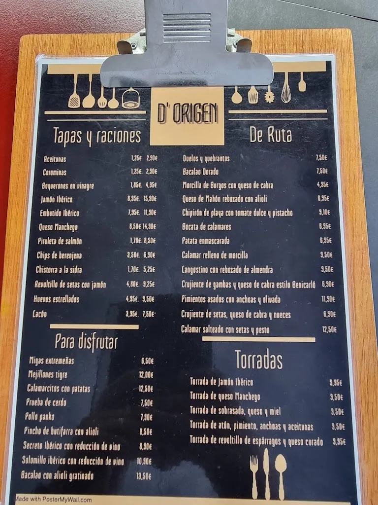 Menu_D'Origen_Badalona_immagine_1