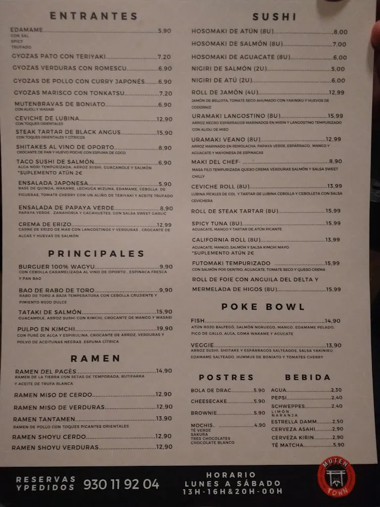 Menu_Muten town_Badalona_image_1