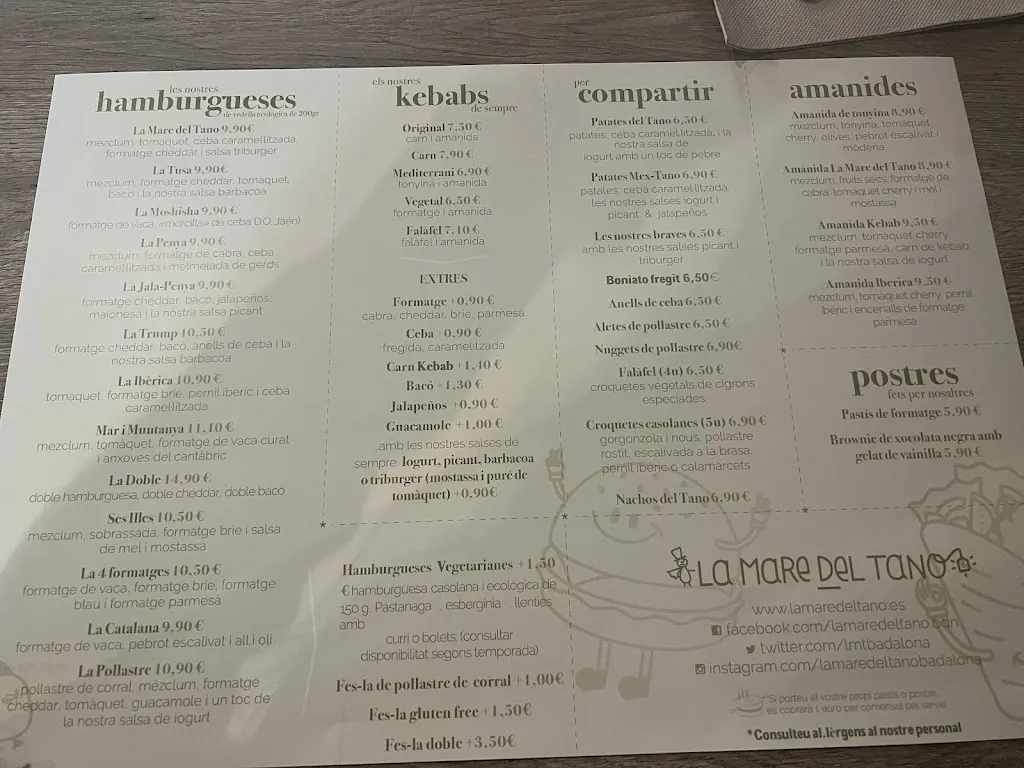 Menu_La Mare del Tano_Badalona_image_1
