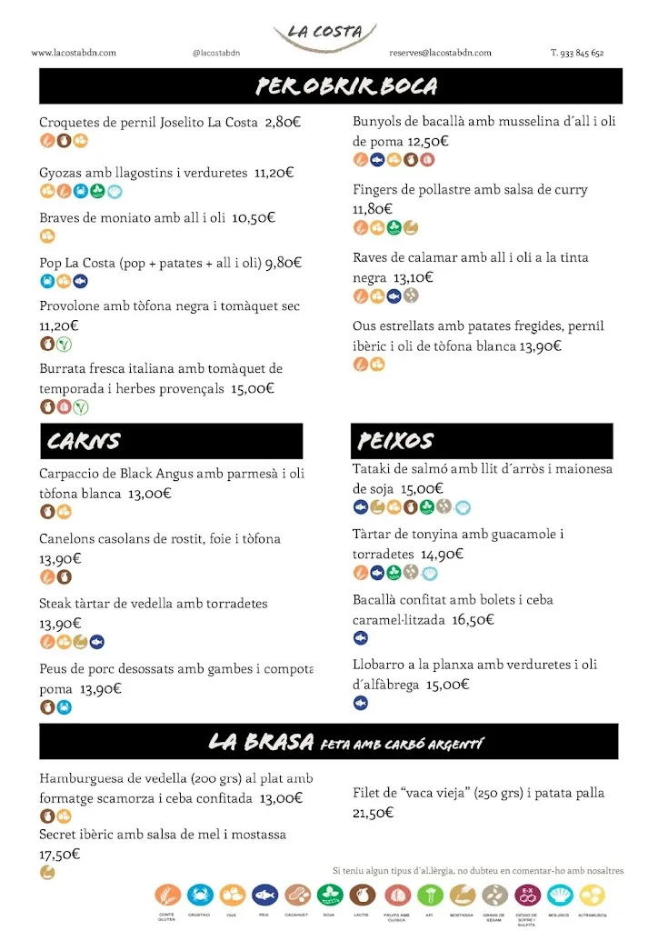 Menu_Restaurant La Costa Badalona_Badalona_image_1
