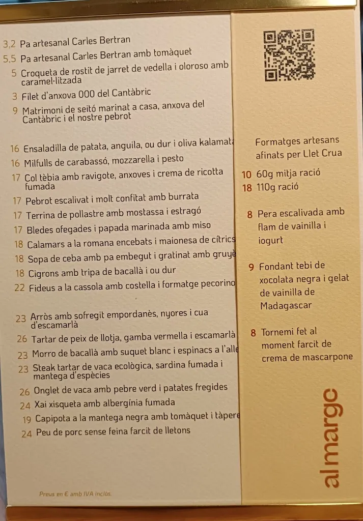 Menu_Almarge Restaurant_Badalona_image_1