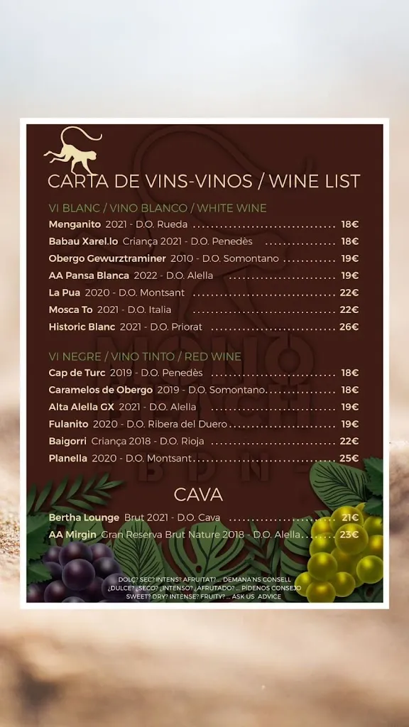 Menu_Mono Beach_Badalona_image_1
