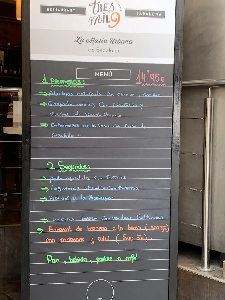 Menu_Tres Mil 9_Badalona_image_1