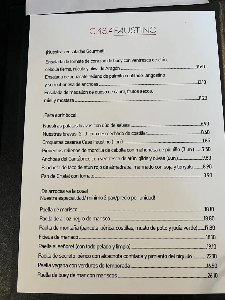 Menu_Restaurant Casa Faustino_Bellprat_image_1