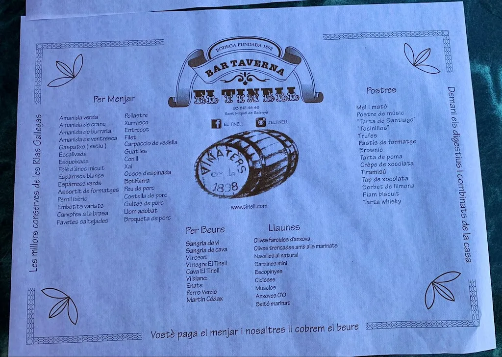 Menu_El Tinell_Balenyà_image_2