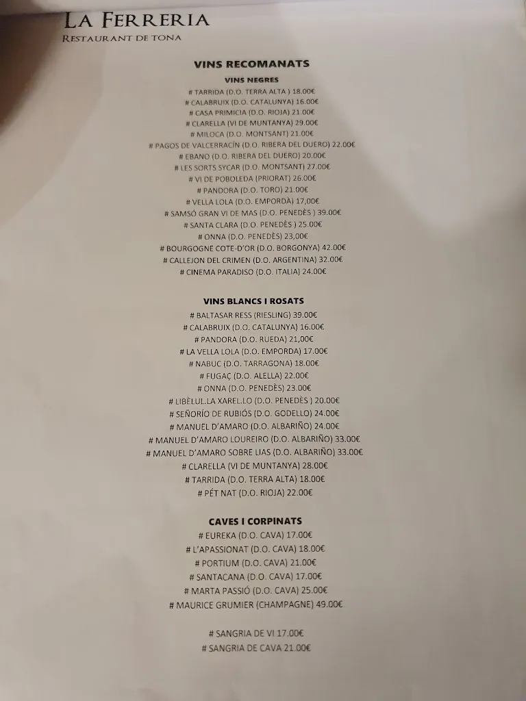 Menu_Restaurant La Ferreria_Balenyà_image_3