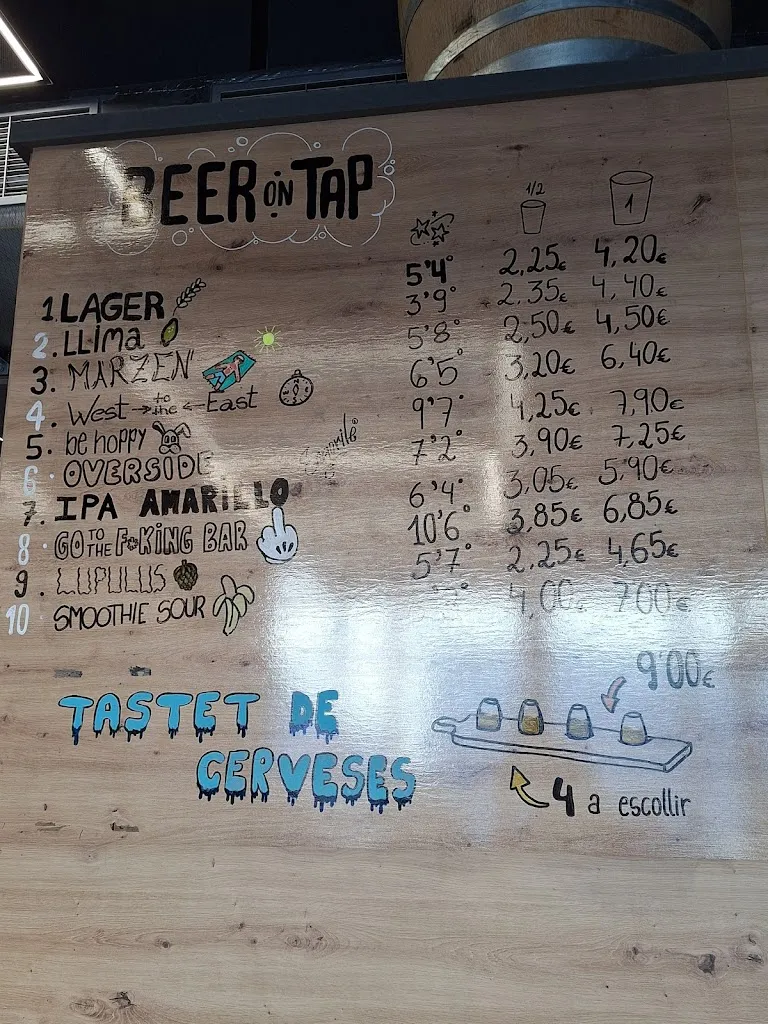 Menu_Cervesa del Montseny, Tap Room_Balenyà_immagine_1