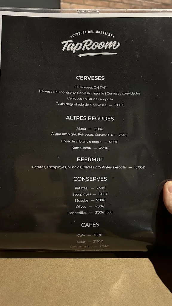 Menu_Cervesa del Montseny, Tap Room_Balenyà_immagine_4