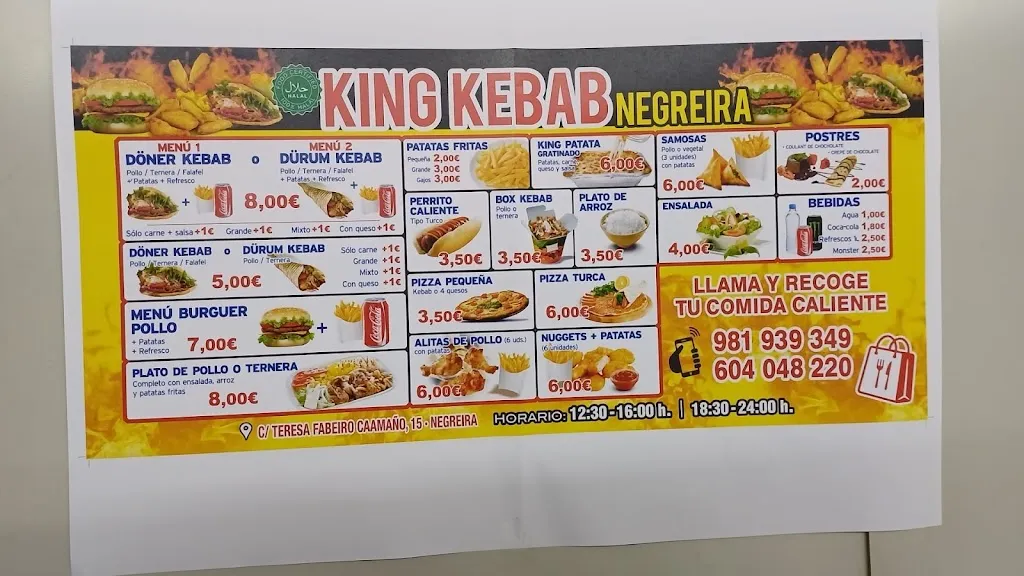 Menu_King Kebab Negreira_Negreira_image_1