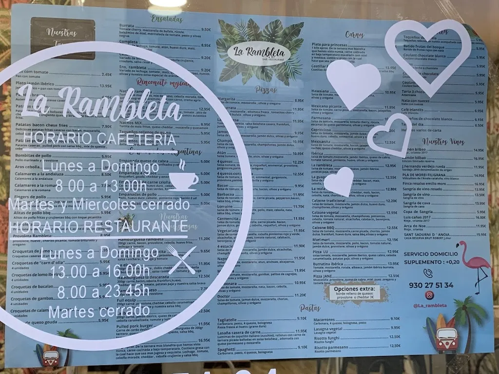 Menu_LA RAMBLETA_Begues_image_2