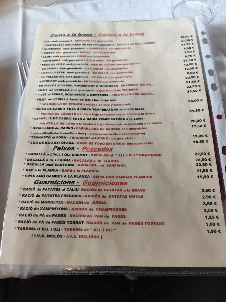 Menu_Restaurant Ermita de Bruguès_Begues_image_2