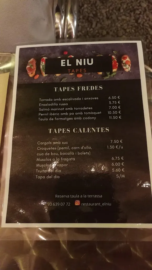 Menu_Restaurant El Niu_Begues_image_2