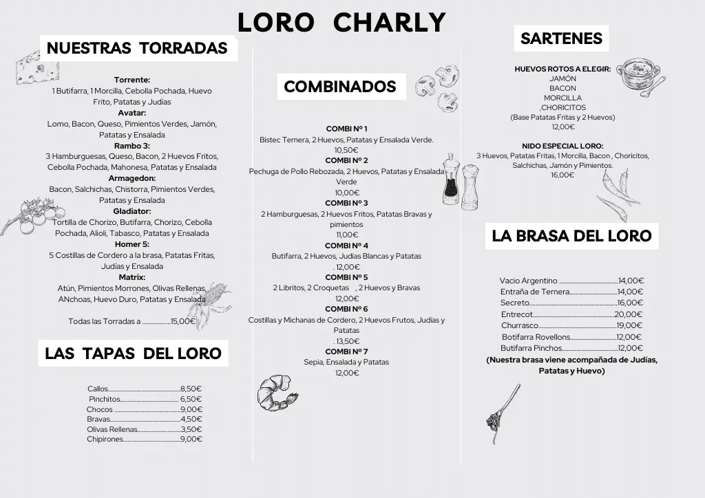 Menu_Restaurant Loro Charly_Barberà del Vallès_image_1