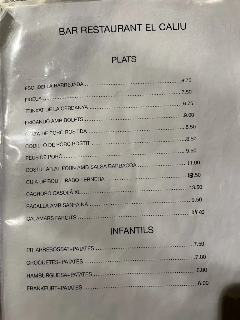 Menu_Bar Restaurant Caliu Barberà_Barberà del Vallès_image_4