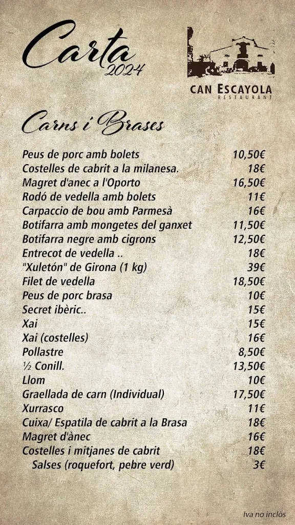 Menu_Restaurant Can Escayola_Barberà del Vallès_image_1