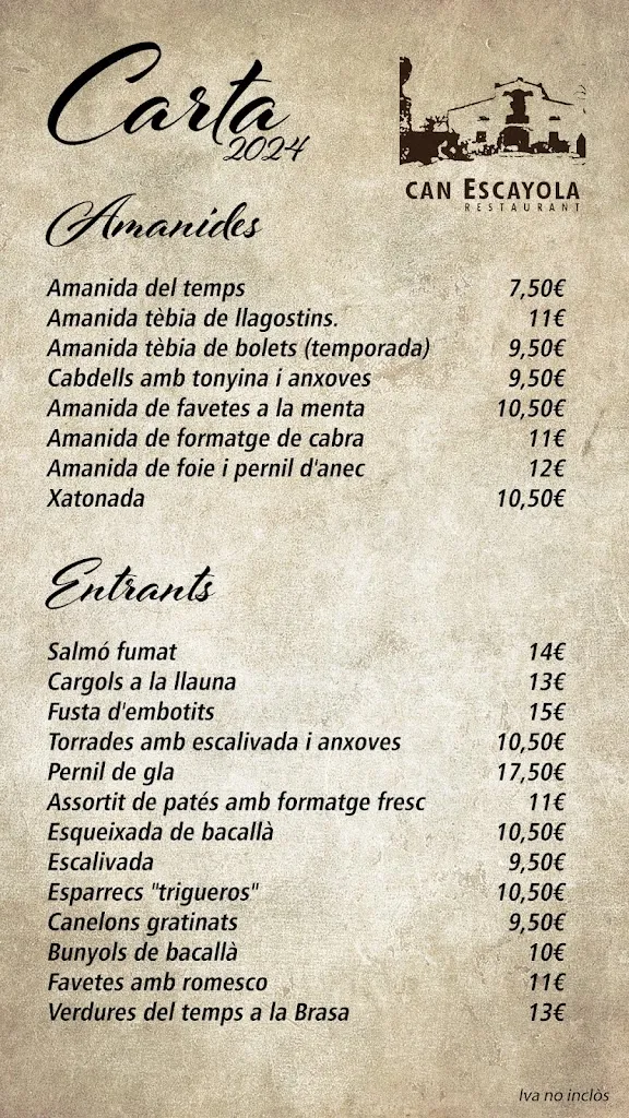 Menu_Restaurant Can Escayola_Barberà del Vallès_image_2