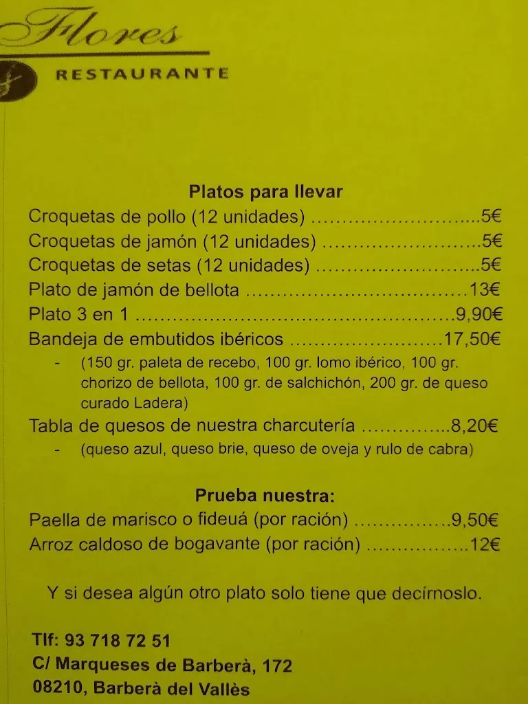 Menu_Tío Flores Barberà_Barberà del Vallès_immagine_3