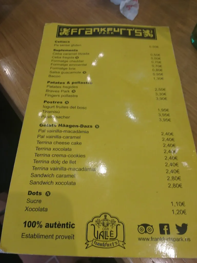 Menu_Frankfurt's Park_Barberà del Vallès_image_4