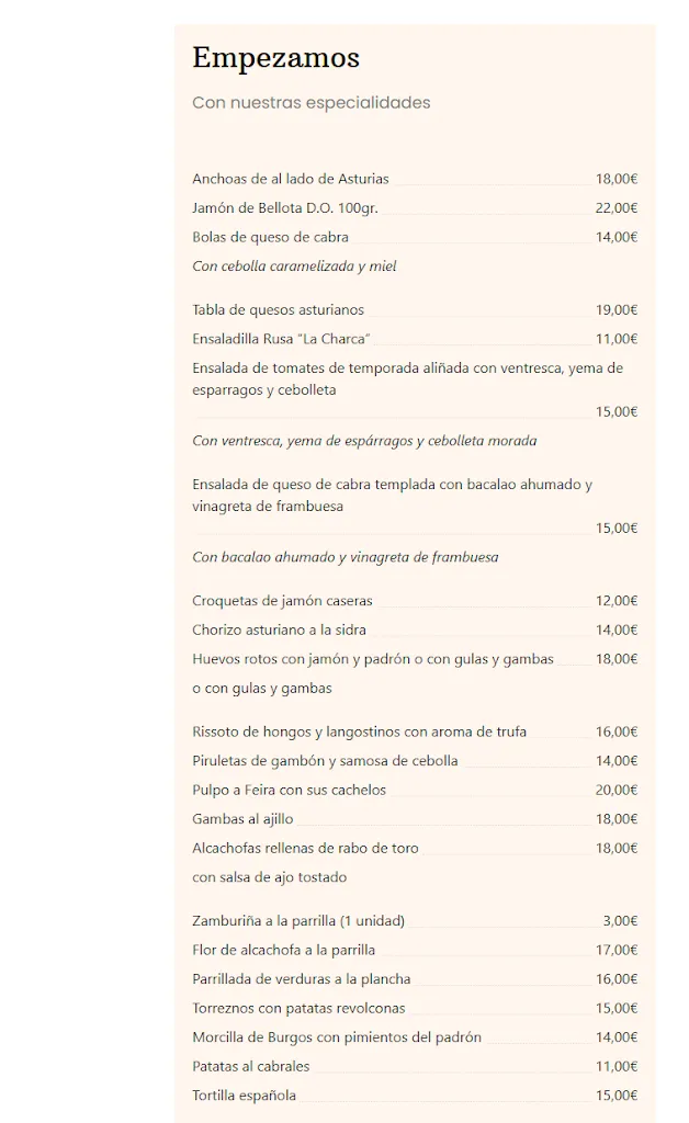 Menu_La Charca Taberna_Amés_image_1