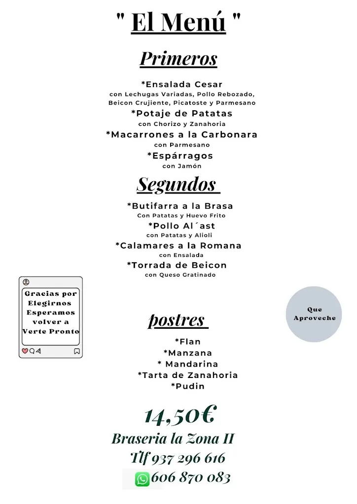 Menu_Braseria- Pizzería La Zona II_Barberà del Vallès_image_2