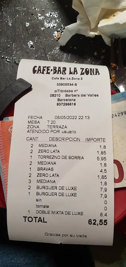 JOSE SANCHEZ_Braseria- Pizzería La Zona II_Barberà del Vallès_review