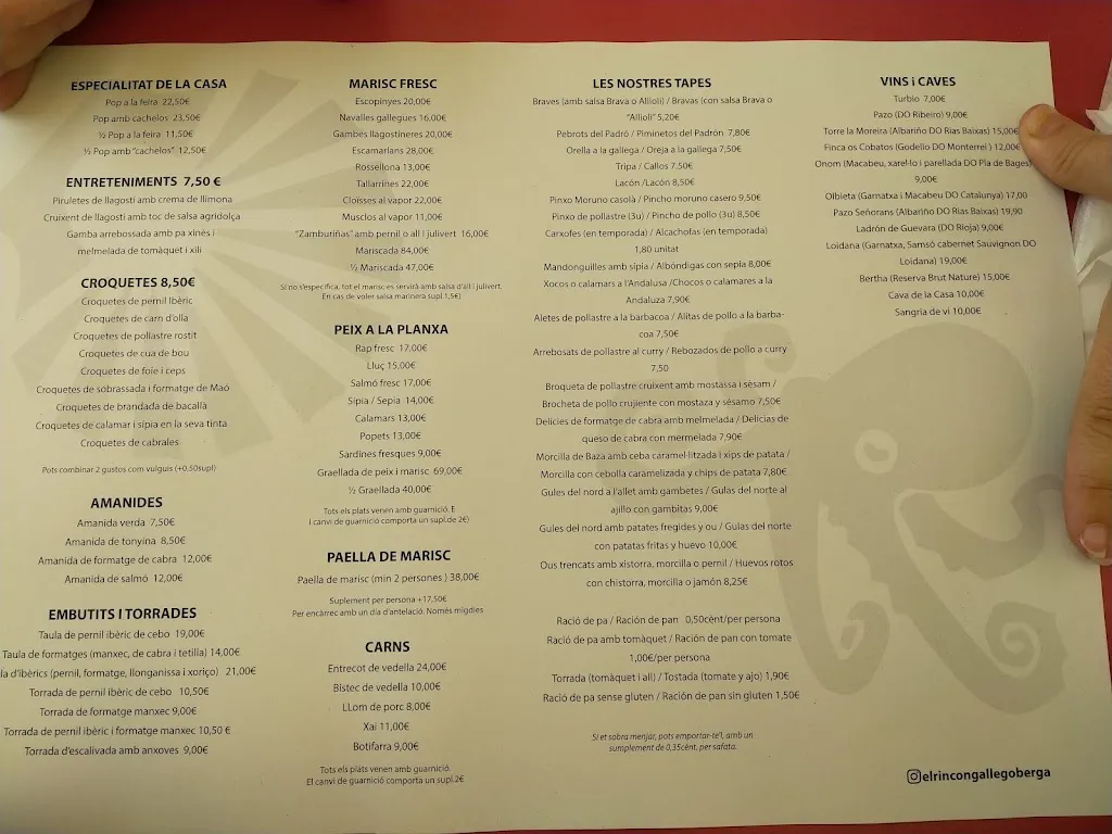 Menu_Restaurant El Rincón Gallego_Berga_image_3