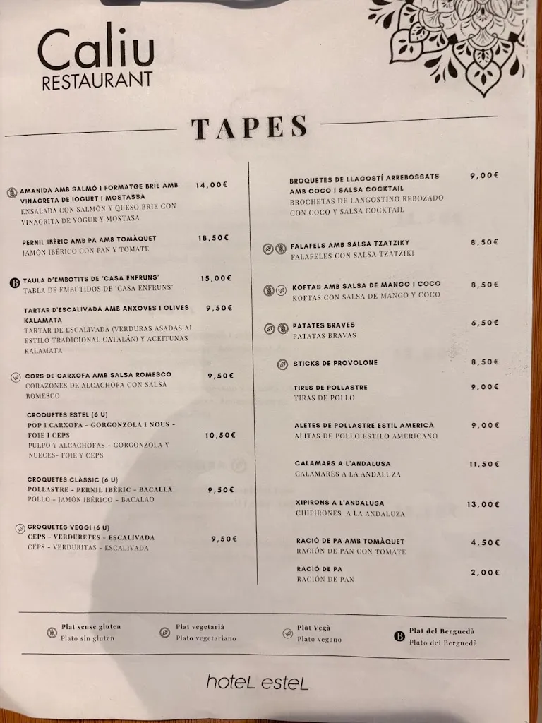 Menu_Restaurant Caliu_Berga_image_1