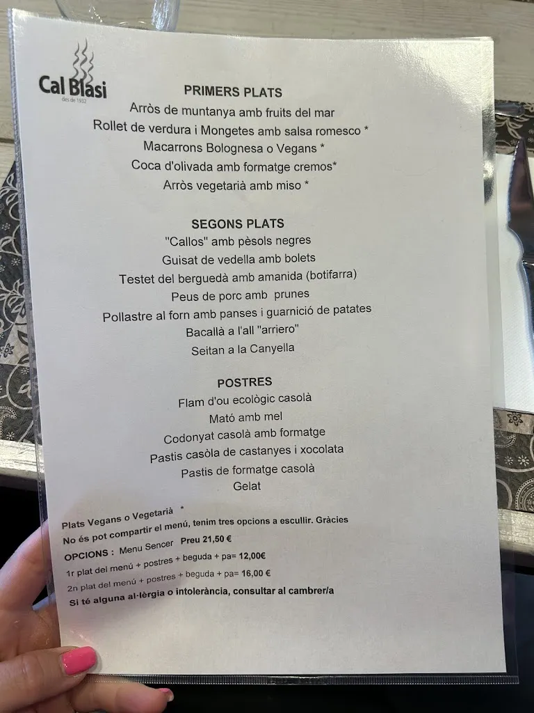 Menu_Cal Blasi restaurant_Berga_image_2