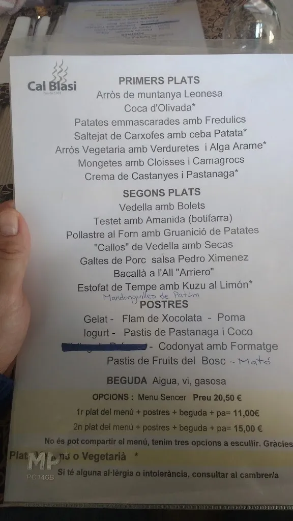 Menu_Cal Blasi restaurant_Berga_image_3