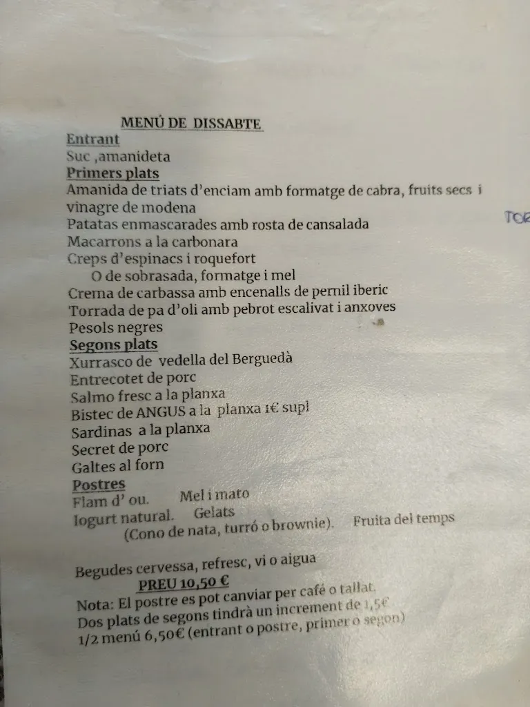Menu_Bar Restaurant Mediterráneo_Berga_image_1