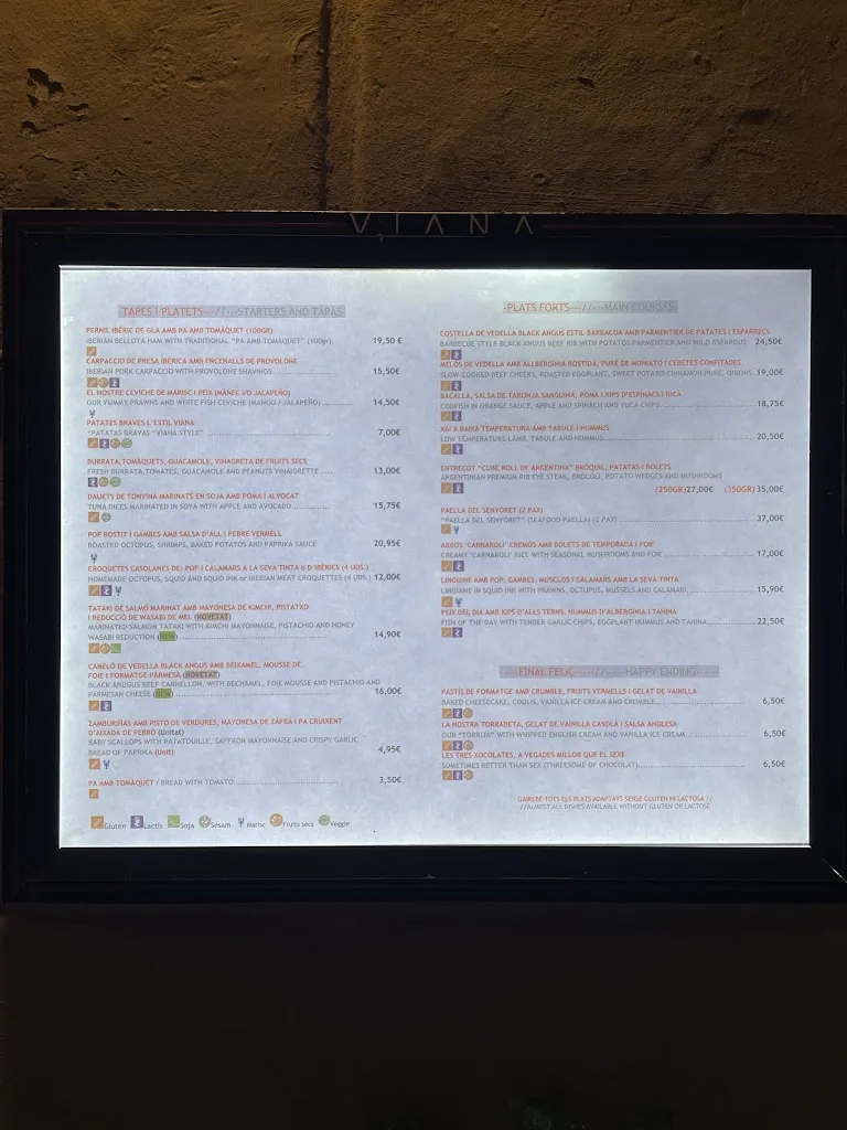 Menu_Viana Barcelona_Barcelona_image_2