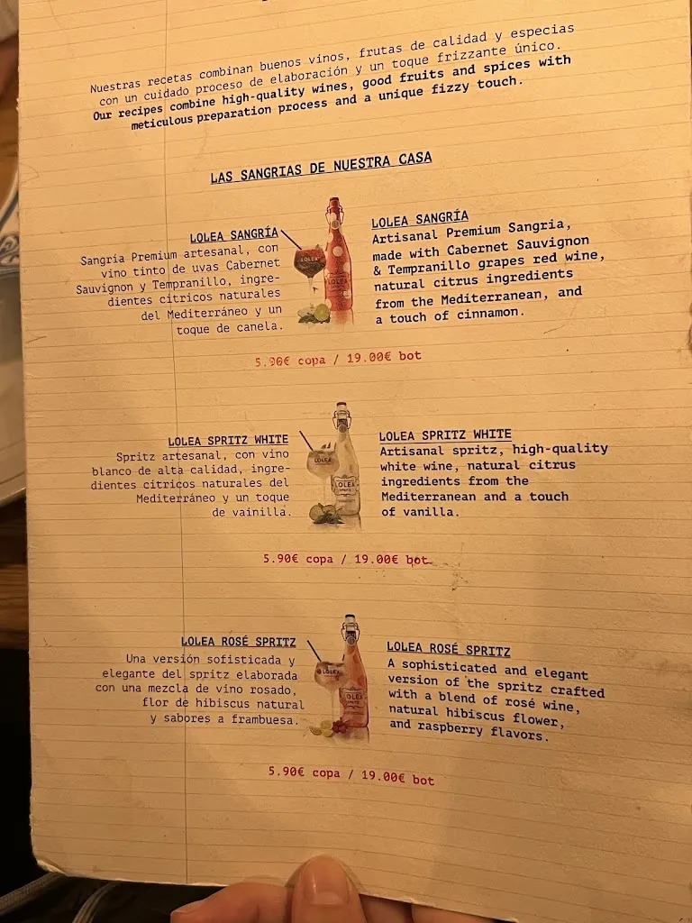 Menü_Casa Lolea Barcelona_Barcelona_Bild_3