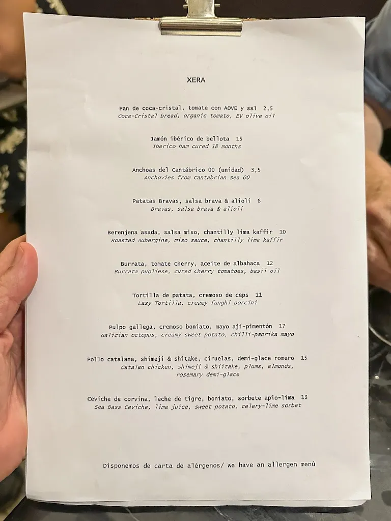 Menu_Xera Restaurant_Barcelona_image_3