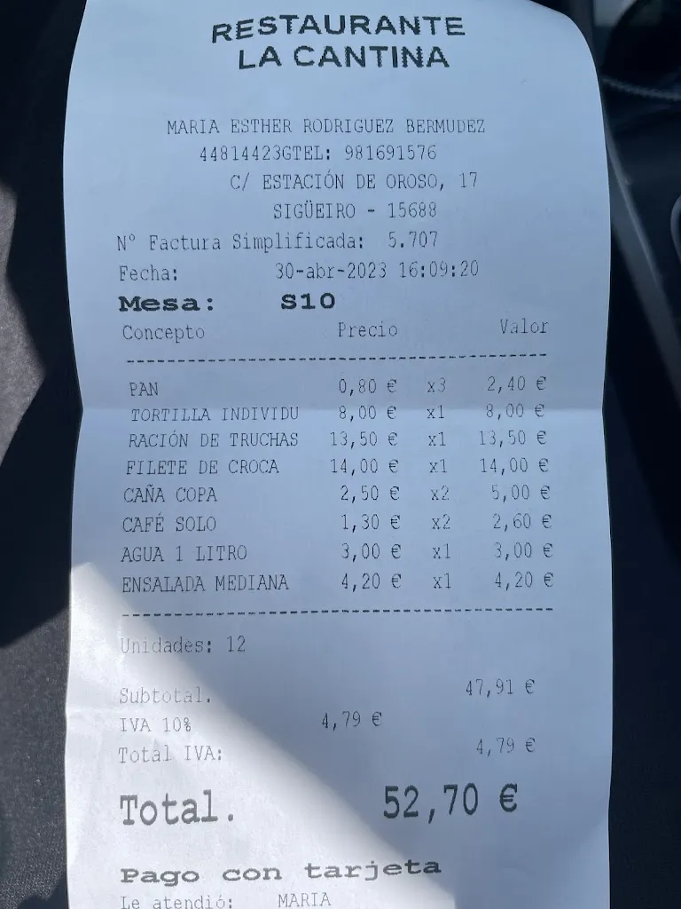 Xoán G. R._La cantina restaurante_Oroso_review