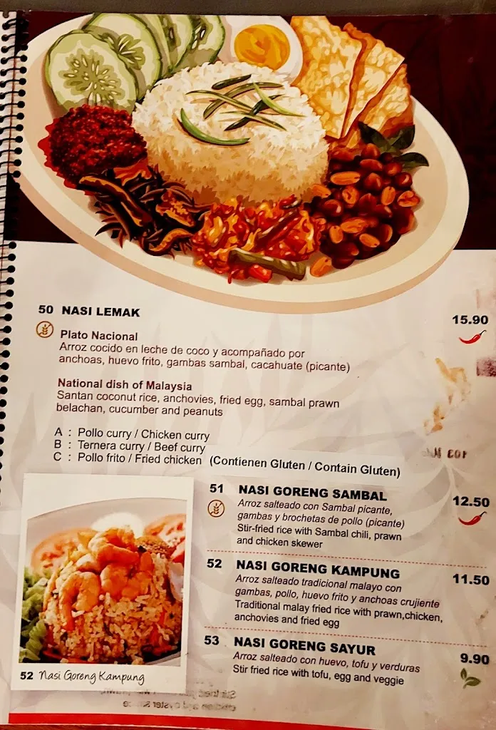 Menu_Restaurant Malaysia, Barcelona_Barcelona_image_2