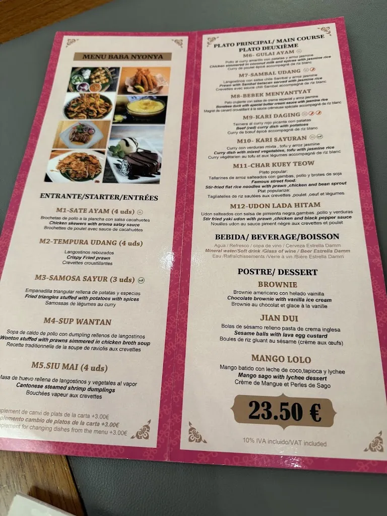 Menu_Restaurant Malaysia, Barcelona_Barcelona_image_3