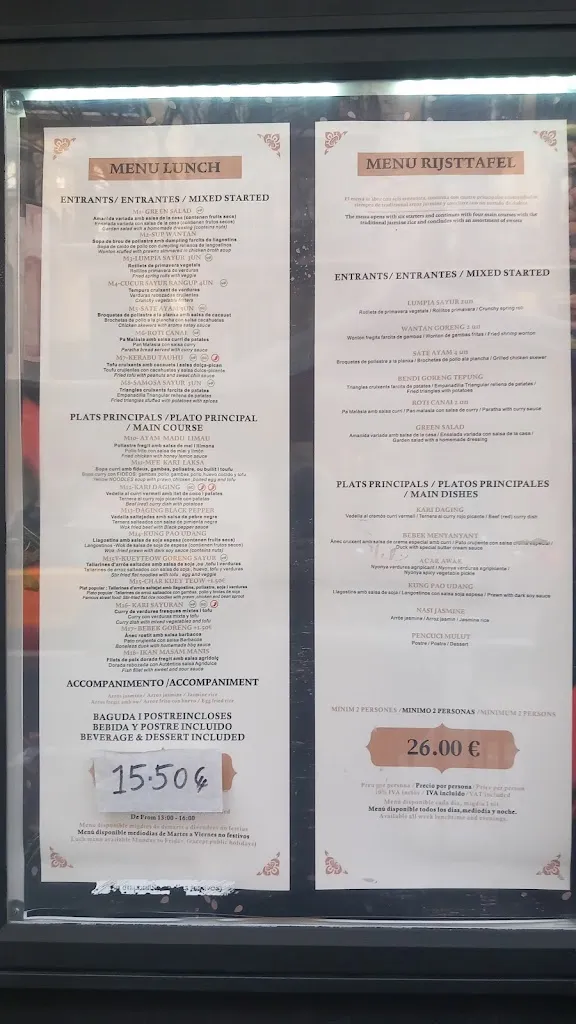 Menu_Restaurant Malaysia, Barcelona_Barcelona_image_4