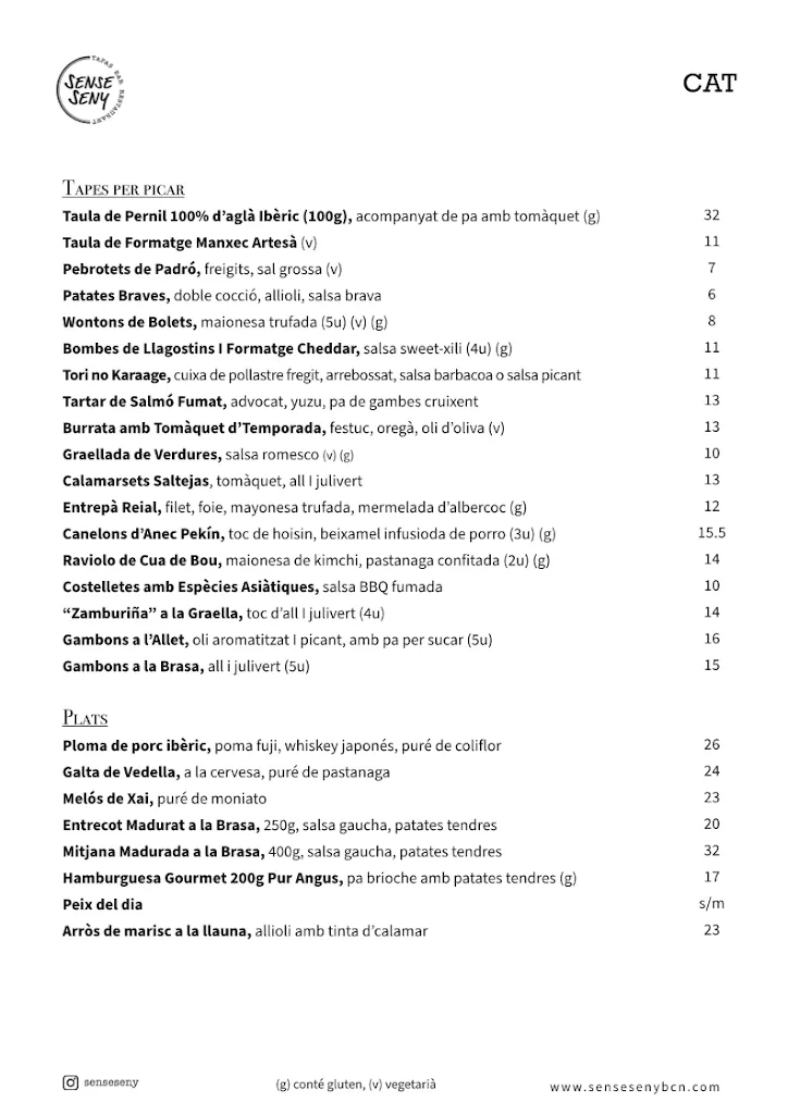 Menu_SENSE SENY | Restaurante Barcelona_Barcelona_immagine_2