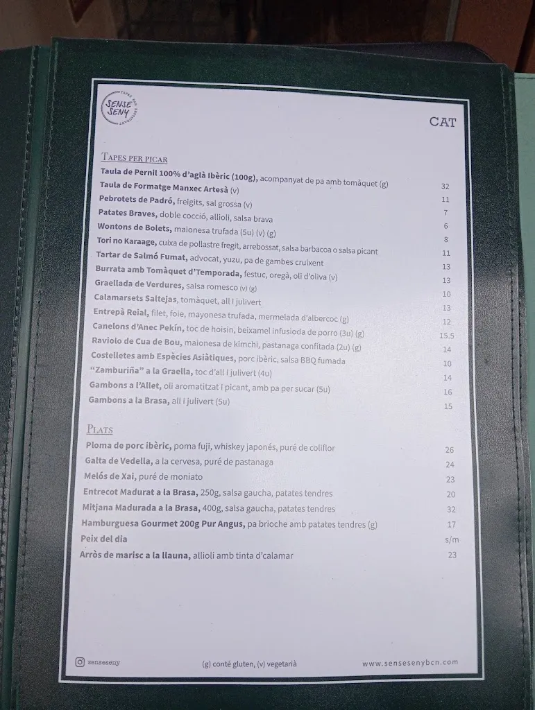 Menu_SENSE SENY | Restaurante Barcelona_Barcelona_immagine_4