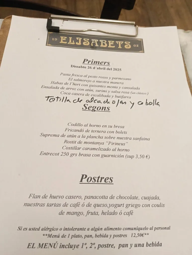 Menu_Elisabets Restaurant_Barcelona_immagine_2