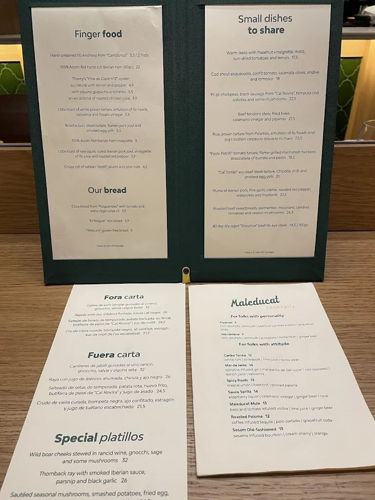Menu_Maleducat l Restaurante Eixample Barcelona_Barcelona_image_3