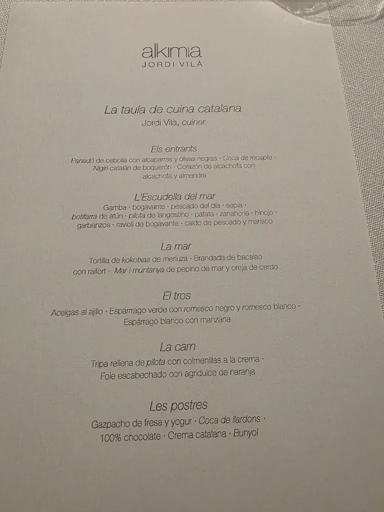 Alkimia restaurant in Barcelona