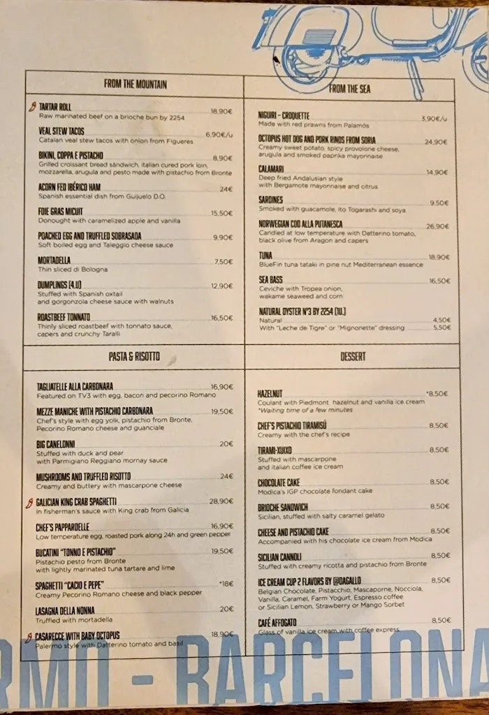 Menu_2254 Barcelona Restaurant_Barcelona_image_3